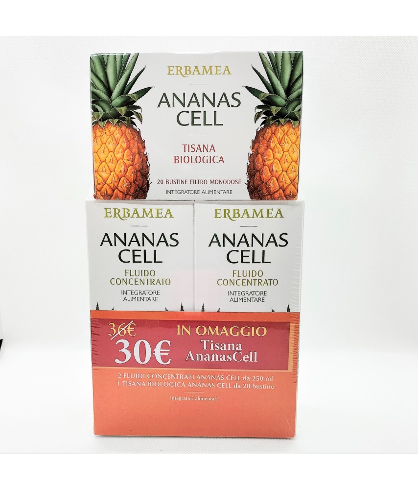 2 Fluidi concentrati Ananas Cell + Tisana biologica Ananas Cell